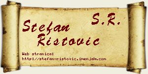Stefan Ristović vizit kartica